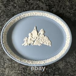 Wedgwood Blue Jasper ware Oval Tray'The Infant Academy'. Boxed