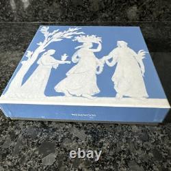 Wedgwood Blue Jasper ware Oval Tray'The Infant Academy'. Boxed
