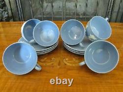 Wedgwood Blue Jasperware 23 Piece Proper Tea Set Service & Plates for 6 (1956)