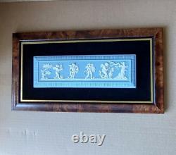 Wedgwood Blue Jasperware 4 Seasons Cupid Plaque Boxed