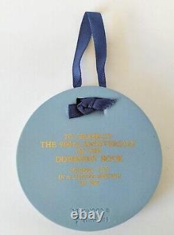 Wedgwood Blue Jasperware 900th Anniversary Of The Domesday Book Seal Medallion