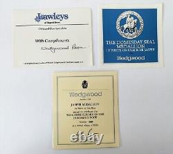 Wedgwood Blue Jasperware 900th Anniversary Of The Domesday Book Seal Medallion