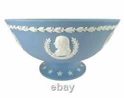Wedgwood Blue Jasperware American Declaration of Independence Footed Bowl 1976