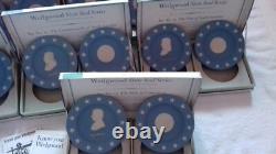 Wedgwood Blue Jasperware American State Seals Full Set of Thirteen England