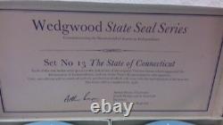 Wedgwood Blue Jasperware American State Seals Full Set of Thirteen England