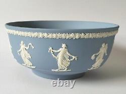 Wedgwood Blue Jasperware Bowl Dancing Hours 8 Inch