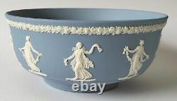 Wedgwood Blue Jasperware Bowl Dancing Hours 8 Inch