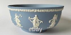 Wedgwood Blue Jasperware Bowl Dancing Hours 8 Inch