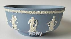 Wedgwood Blue Jasperware Bowl Dancing Hours 8 Inch