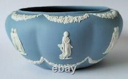 Wedgwood Blue Jasperware Bowl Petal Shaped