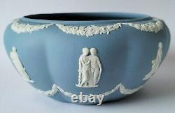 Wedgwood Blue Jasperware Bowl Petal Shaped