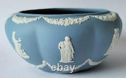 Wedgwood Blue Jasperware Bowl Petal Shaped