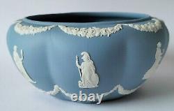 Wedgwood Blue Jasperware Bowl Petal Shaped