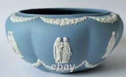 Wedgwood Blue Jasperware Bowl Petal Shaped