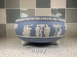 Wedgwood Blue Jasperware Bowl Three Footed