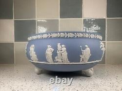 Wedgwood Blue Jasperware Bowl Three Footed