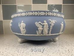 Wedgwood Blue Jasperware Bowl Three Footed