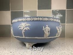 Wedgwood Blue Jasperware Bowl Three Footed