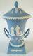 Wedgwood Blue Jasperware Campagna Urn Vase