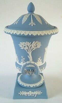 Wedgwood Blue Jasperware Campagna Urn Vase