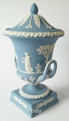 Wedgwood Blue Jasperware Campagna Vase