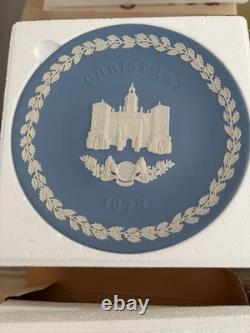 Wedgwood Blue Jasperware Christmas Plates Collection 1969-1988 Boxed Job Lot