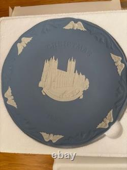 Wedgwood Blue Jasperware Christmas Plates Collection 1969-1988 Boxed Job Lot