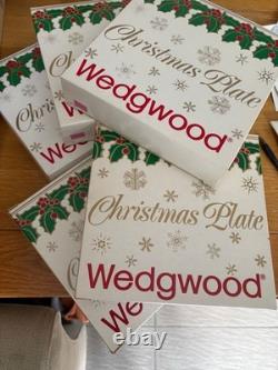 Wedgwood Blue Jasperware Christmas Plates Collection 1969-1988 Boxed Job Lot