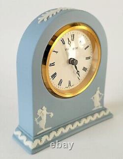 Wedgwood Blue Jasperware Clock Dancing Hours Boxed