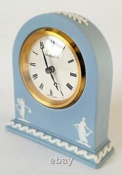 Wedgwood Blue Jasperware Clock Dancing Hours Boxed