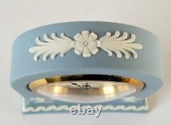 Wedgwood Blue Jasperware Clock Dancing Hours Boxed