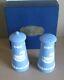 Wedgwood Blue Jasperware Cow & Gate Salt & Pepper Pots Rare