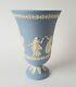 Wedgwood Blue Jasperware Dancing Hours Arcadian Vase