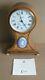 Wedgwood Blue Jasperware Dancing Hours Comitti Maple Wood Clock