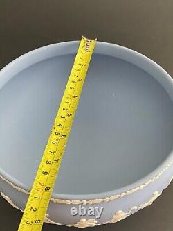 Wedgwood Blue Jasperware Dancing Hours Footed Imperial Bowl / Centrepiece 20.5cm