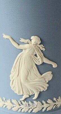 Wedgwood Blue Jasperware Dancing Hours Footed Vase