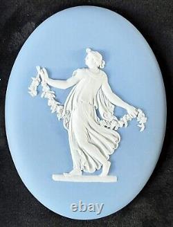 Wedgwood Blue Jasperware Dancing Hours Framed Plaque