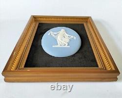 Wedgwood Blue Jasperware Dancing Hours Framed Plaque