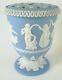 Wedgwood Blue Jasperware Dancing Hours Pot Pourri / Vase