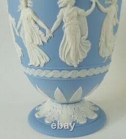 Wedgwood Blue Jasperware Dancing Hours Pot Pourri / Vase