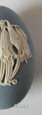 Wedgwood Blue Jasperware Egg Trinket Box Christmas Bells