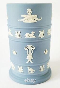 Wedgwood Blue Jasperware Egyptian Spill Vase