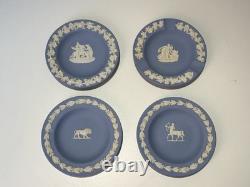 Wedgwood Blue Jasperware England Set Of 11 Trinket Vase Egg