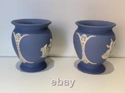 Wedgwood Blue Jasperware England Set Of 11 Trinket Vase Egg