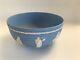 Wedgwood Blue Jasperware Fruit Bowl With 9 Muses Around The Body