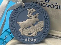 Wedgwood Blue Jasperware Hanging Ornament Medallion Boxed Wall Decore