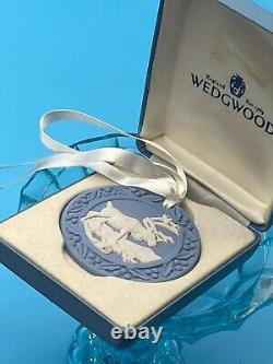 Wedgwood Blue Jasperware Hanging Ornament Medallion Boxed Wall Decore