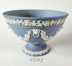 Wedgwood Blue Jasperware Lions Head and Garland Bowl