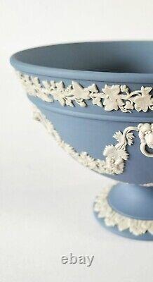 Wedgwood Blue Jasperware Lions Head and Garland Bowl