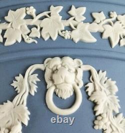 Wedgwood Blue Jasperware Lions Head and Garland Bowl